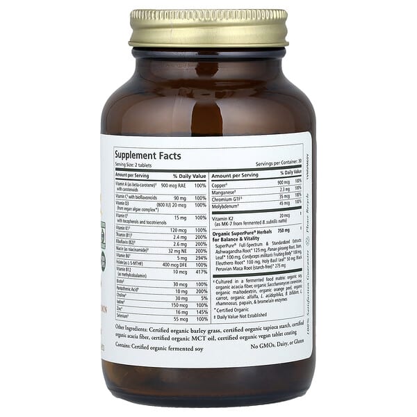 Alternative view of Pure Synergy, Vita-Min-Vitality®, Men's 2 Per Day Multivitamin, 60 Tablets