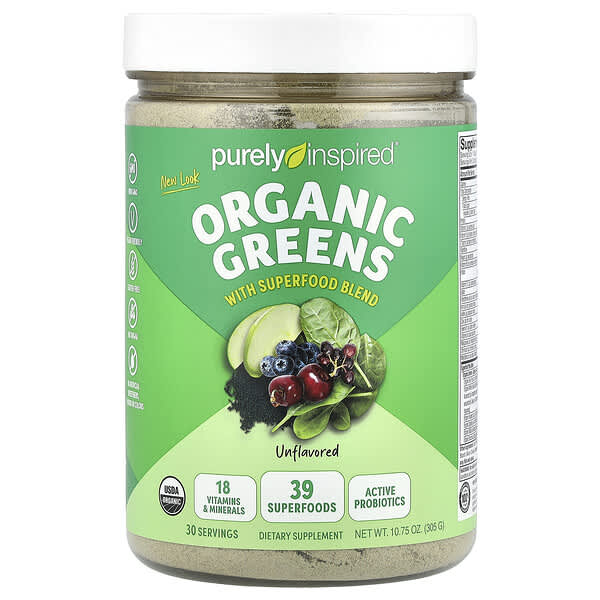 Purely Inspired, Organic Greens With Superfood Blend, Unflavored, 10.75 oz (305 g)