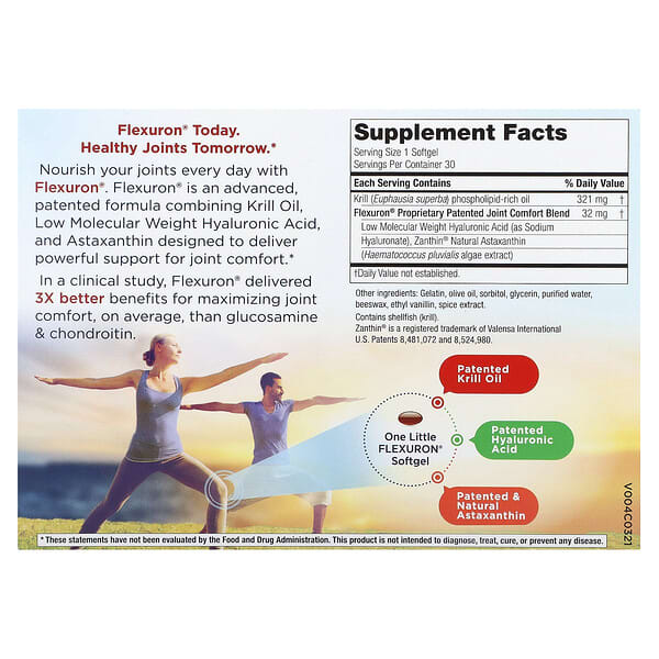 Alternative view of Purity Products, Flexuron, Daily Joint Care, 30 Softgels