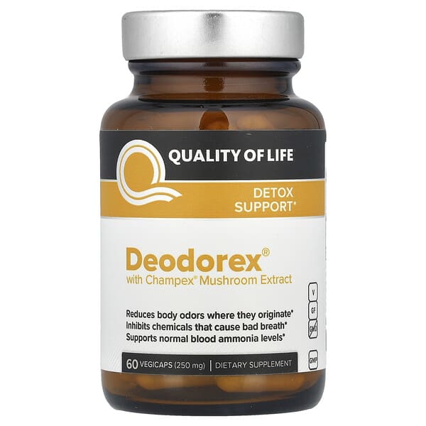 Quality of Life, Deodorex® with Champex® Mushroom Extract, 60 Vegicaps (250 mg per Capsule)