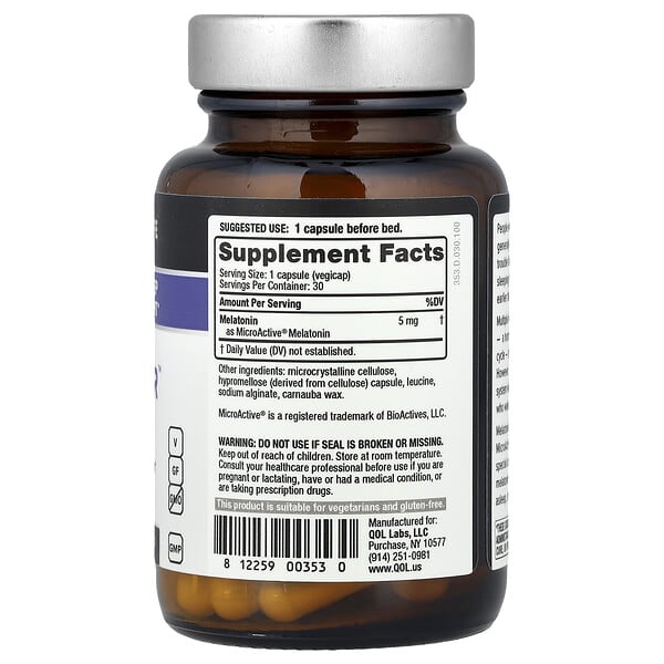 Alternative view of Quality of Life, Melatonin-SR™, 5 mg, 30 Vegicaps