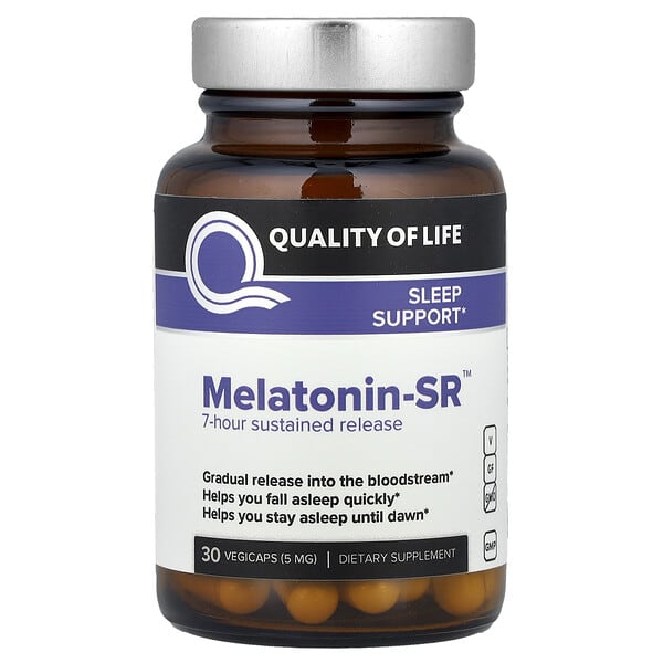 Quality of Life, Melatonin-SR™, 5 mg, 30 Vegicaps