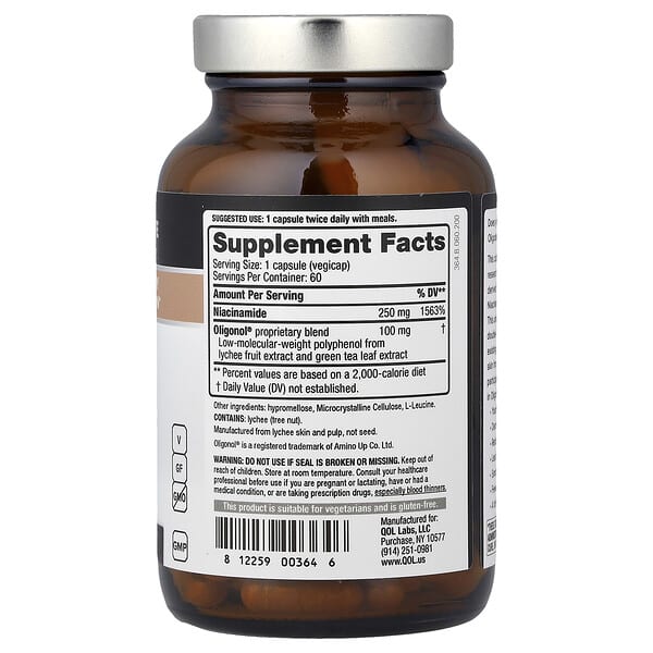 Alternative view of Quality of Life, Oligoderm™ with Oligonol™ and Niacinamide, 60 VegiCaps