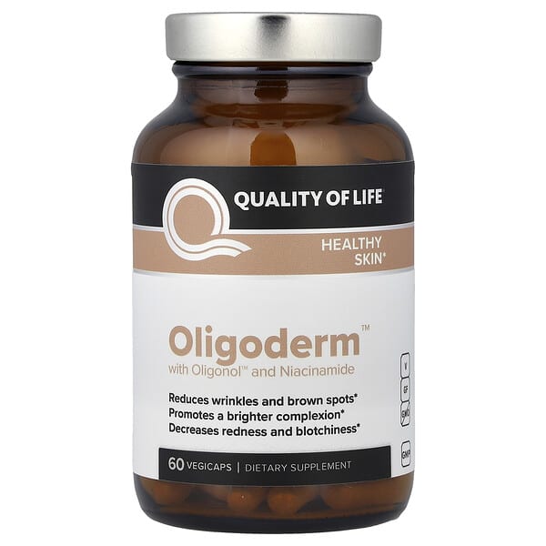 Quality of Life, Oligoderm™ with Oligonol™ and Niacinamide, 60 VegiCaps