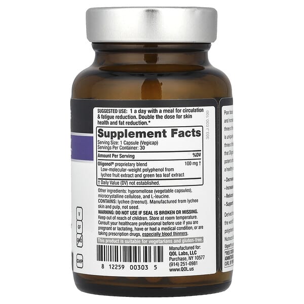 Alternative view of Quality of Life, Oligonol®, 100 mg , 30 Vegicaps
