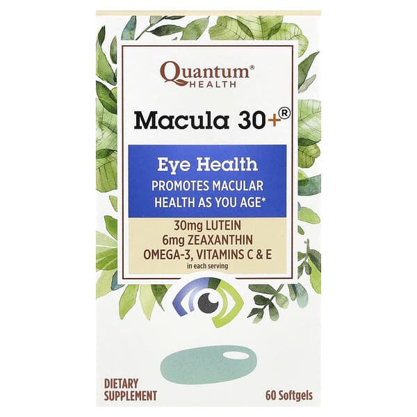 Quantum Health, Macula 30+®, Eye Health, 60 Softgels