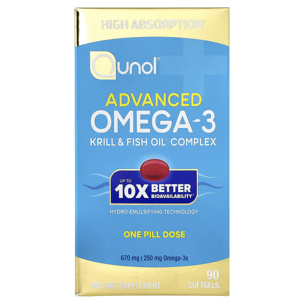 Qunol, Advanced Omega-3, 90 Softgels