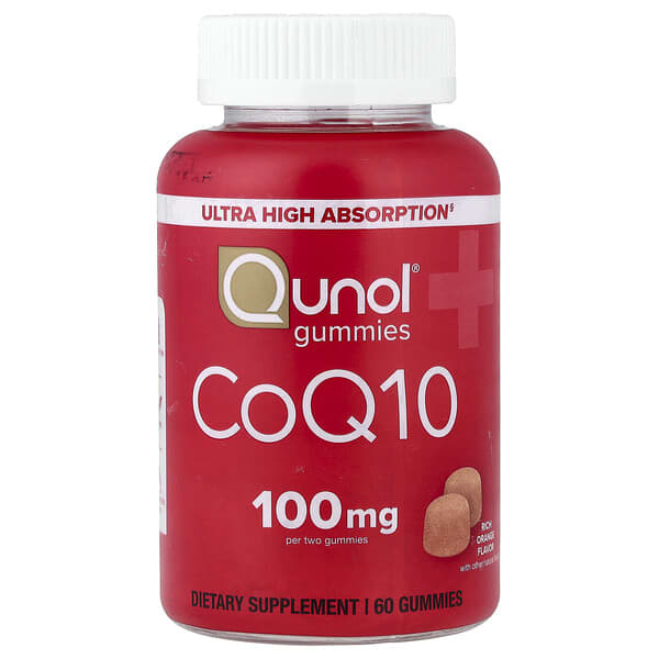 Qunol, CoQ10 Gummies, Rich Orange, 60 Gummies (50 mg per Gummy)