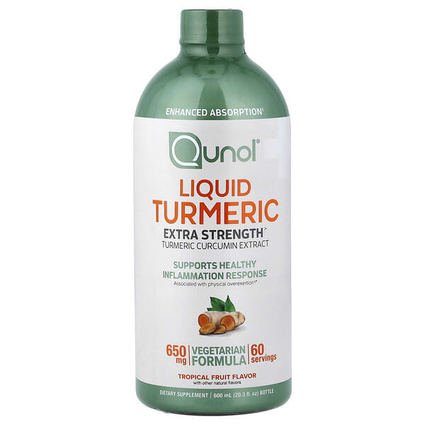 Qunol, Liquid Turmeric, Tropical Fruit, 20.3 fl oz (600 ml)