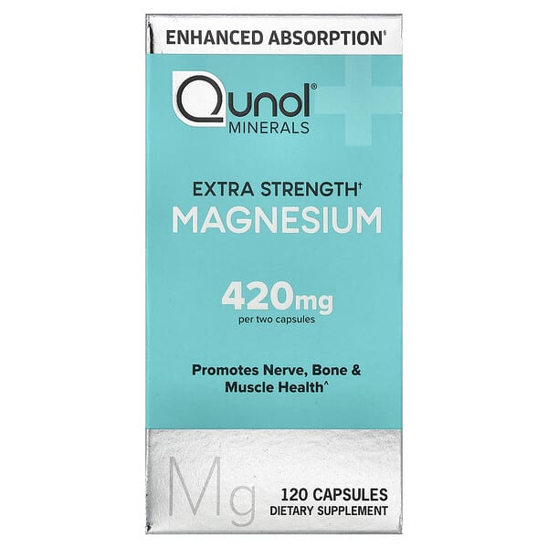 Qunol, Magnesium, 120 Capsules (210 mg per Capsule)