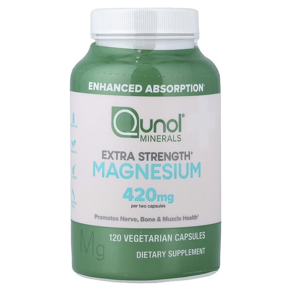 Qunol, Magnesium, 120 Vegetarian Capsules (210 mg per Capsule)