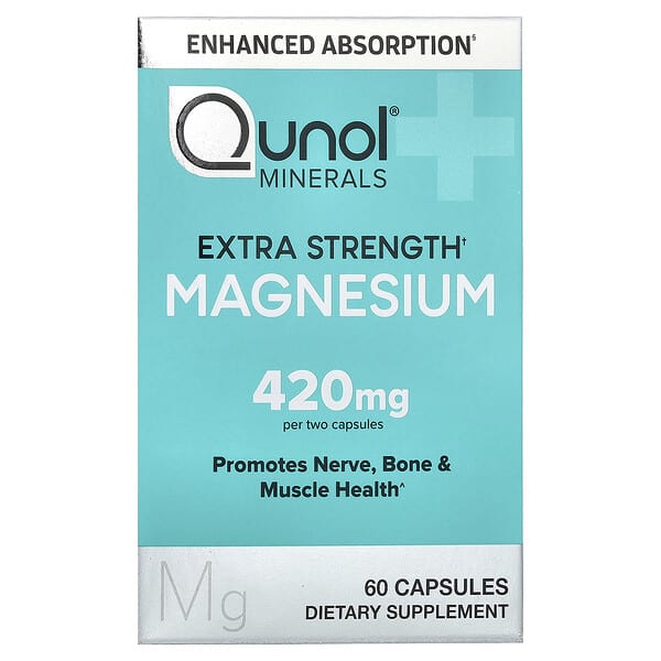 Qunol, Magnesium, 60 Capsules (210 mg per Capsule) 5 Qunol, Magnesium, 60 Capsules (210 mg per Capsule)