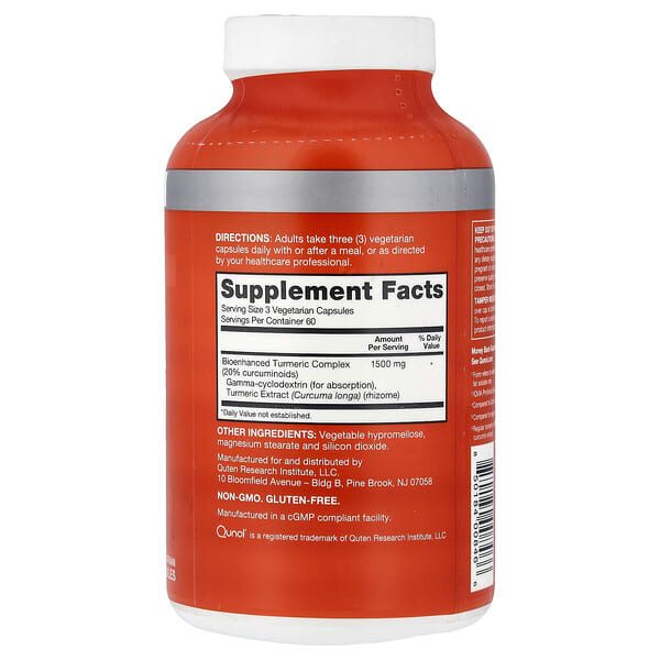 Alternative view of Qunol, Turmeric, 180 Vegetarian Capsules (500 mg per Capsule)