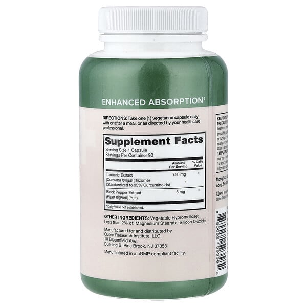 Alternative view of Qunol, Turmeric, 90 Capsules