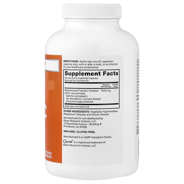 Alternative view of Qunol, Turmeric, Curcumin Complex, 120 Vegetarian Capsules (500 mg per Capsule)