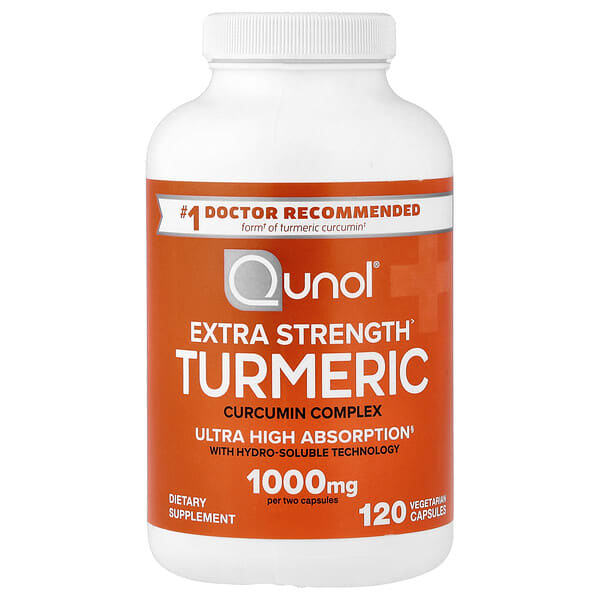 Qunol, Turmeric, Curcumin Complex, 120 Vegetarian Capsules (500 mg per Capsule)