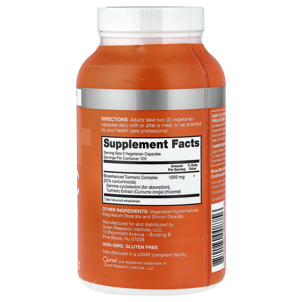 Alternative view of Qunol, Turmeric, Curcumin Complex, 240 Vegetarian Capsules (500 mg per Capsule)