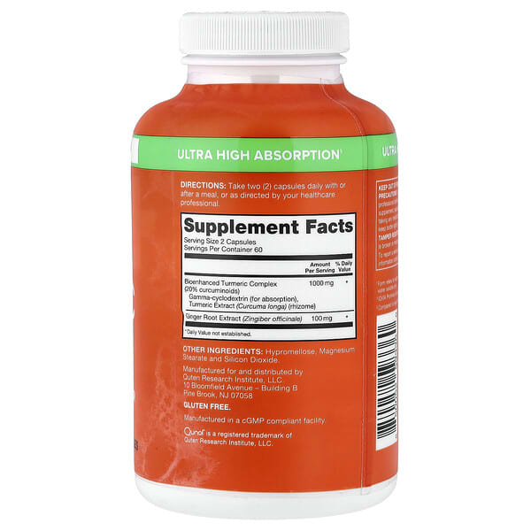 Alternative view of Qunol, Turmeric + Ginger, Ultra High Absorption, 120 Capsules
