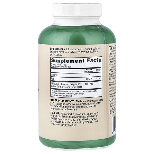 Alternative view of Qunol, Ubiquinol, 100 mg, 120 Softgels