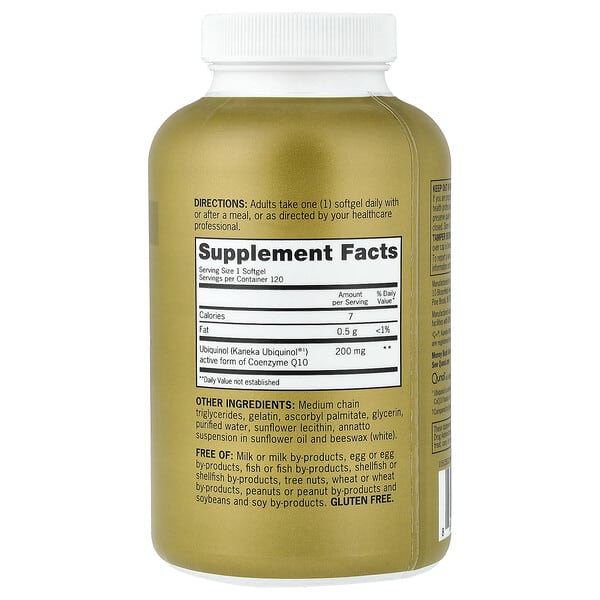 Alternative view of Qunol, Ubiquinol,  200 mg, 120 Softgels