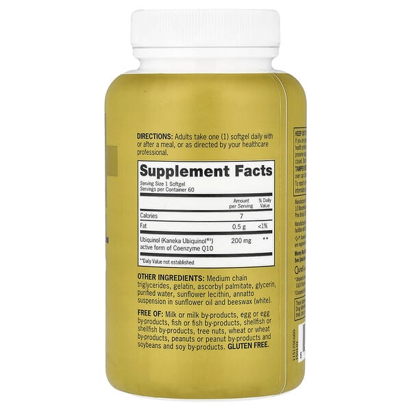Alternative view of Qunol, Ubiquinol, 200 mg, 60 Softgels