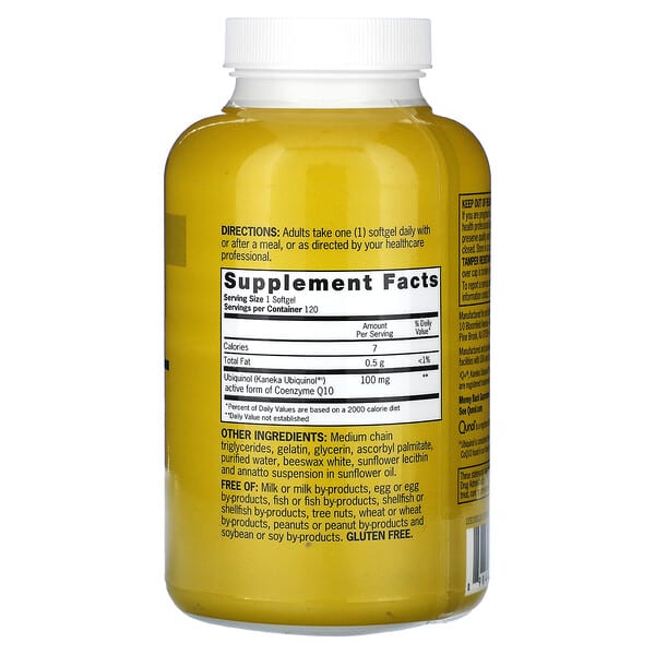 Alternative view of Qunol, Ubiqunol, 100 mg, 120 Softgels