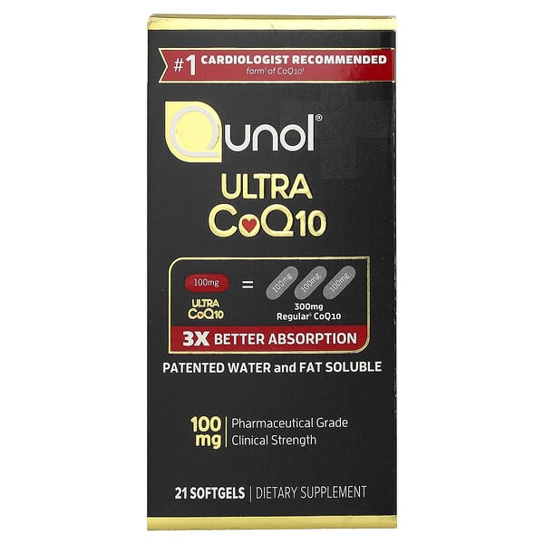 Qunol, Ultra CoQ10, 100 mg, 21 Softgels