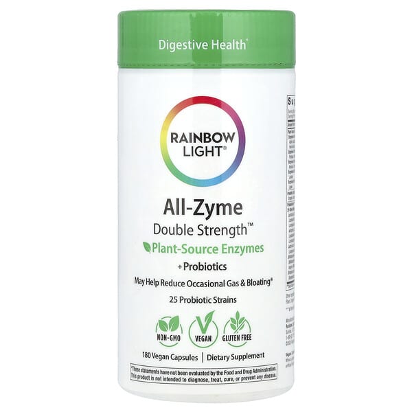 Rainbow Light, All-Zyme™, 180 Vegan Capsules