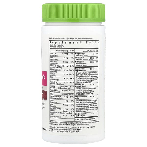Alternative view of Rainbow Light, Certified Women's Multivitamin, 120 Capsules