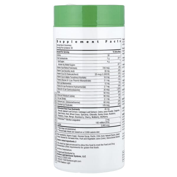 Alternative view of Rainbow Light, Men's Energy Multivitamin Gummies, Delicious Blueberry, 120 Gummies