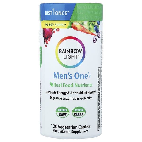 Rainbow Light, Men's One®+, Real Food Nutrients, 120 Vegetarian Caplets