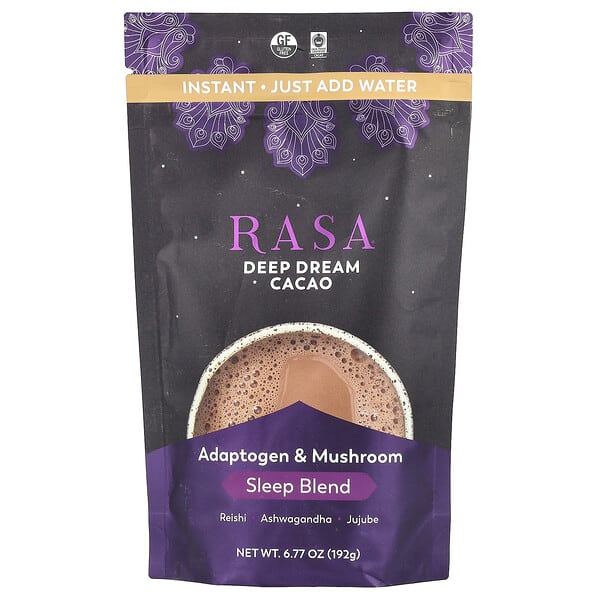 Rasa, Adaptogen & Mushroom Sleep Blend, Instant, Deep Dream Cacao, 6.77 oz (192 g)