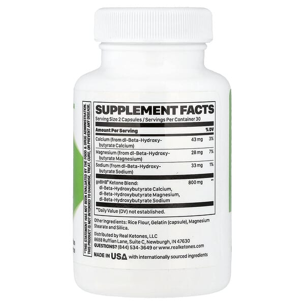 Alternative view of Real Ketones, Ketone Charged, goBHB®, Caffeine Free , 60 Capsules