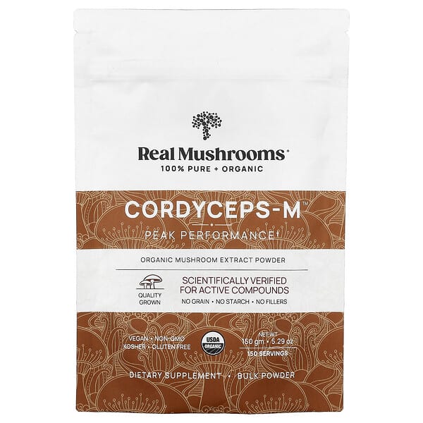 Real Mushrooms, Cordyceps-M™, Organic Mushroom Extract Powder, 5.29 oz (150 g)
