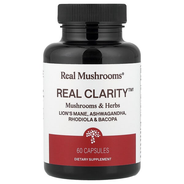Real Mushrooms, RealClarity™, Mushrooms & Herbs, 60 Capsules
