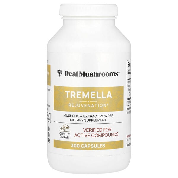 Real Mushrooms, Tremella, Mushroom Extract Powder, 300 Capsules
