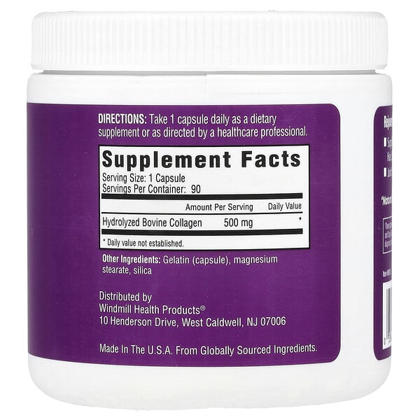 Alternative view of Rejuvicare, Super Collagen, 500 mg, 90 Capsules