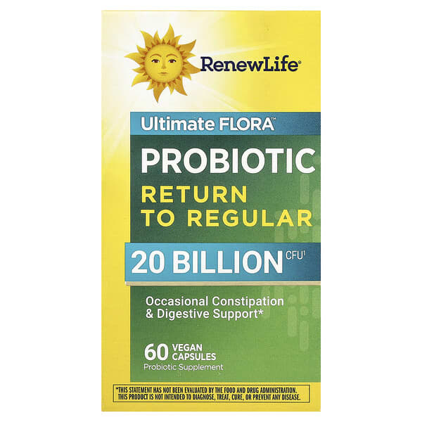 Renew Life, Ultimate Flora™, Probiotic Return to Regular, 60 Vegan Capsules
