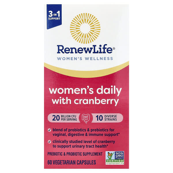 Renew Life, Women's Daily with Cranberry, 60 Vegetarian Capsules