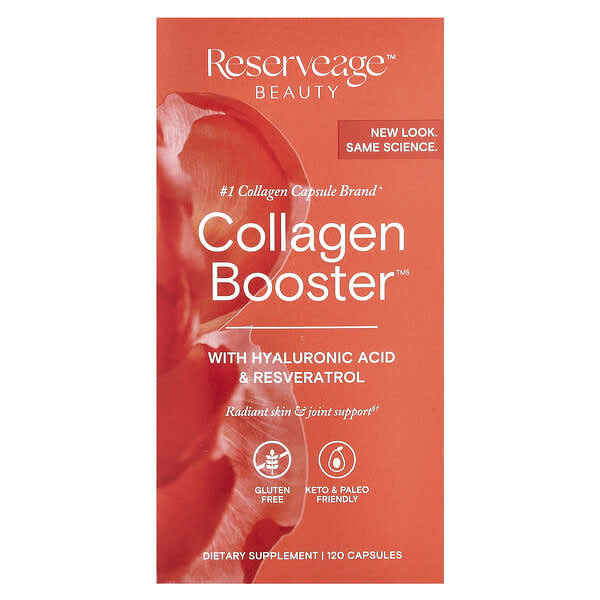Reserveage Beauty, Collagen Booster™ with Hyaluronic Acid & Resveratrol, 120 Capsules 3 Reserveage Beauty, Collagen Booster™ with Hyaluronic Acid & Resveratrol, 120 Capsules