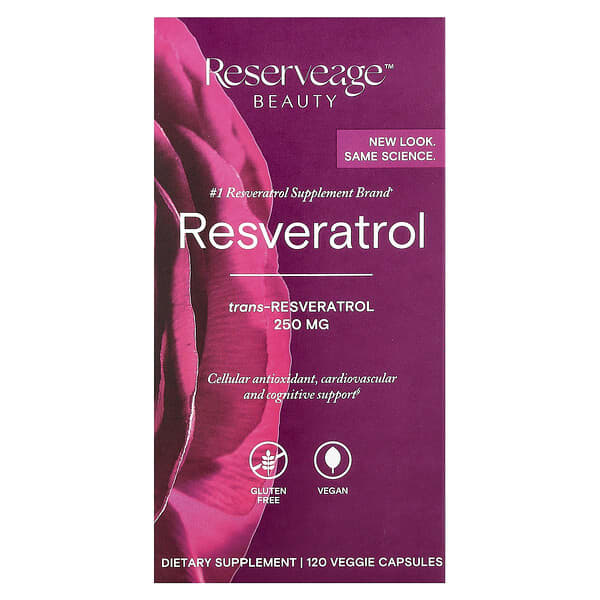Reserveage Beauty, Resveratrol, 120 Veggie Capsules