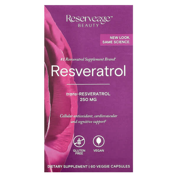 Reserveage Beauty, Resveratrol, 60 Veggie Capsules 3 Reserveage Beauty, Resveratrol, 60 Veggie Capsules