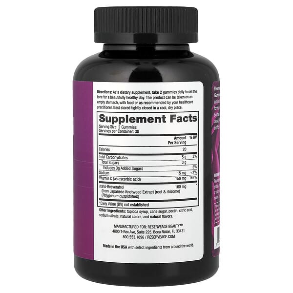 Alternative view of Reserveage Beauty, Resveratrol Gummies, Grape, 60 Gummies