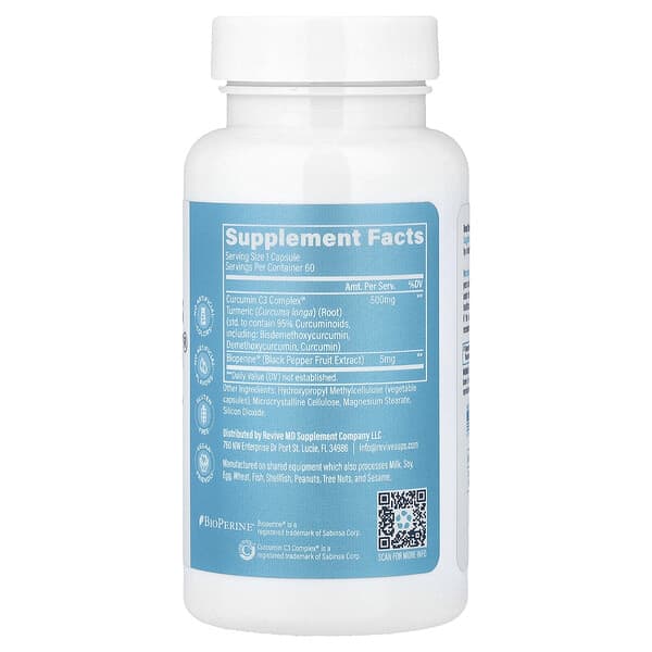 Alternative view of Revive, Curcumin C3 Complex®, 60 Vegetarian Capsules