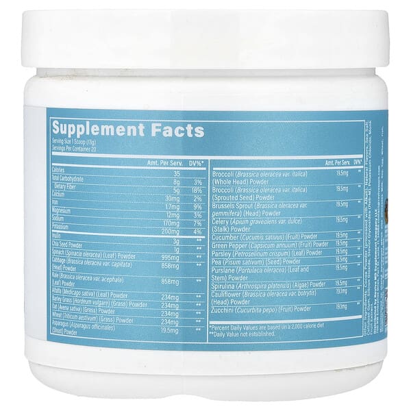 Alternative view of Revive, Daily Greens, Chocolate, 9.17 oz (260 g)