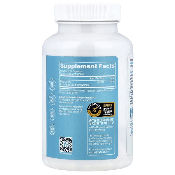 Alternative view of Revive, Magnesium Glycinate, 120 Vegetarian Capsules (100 mg per Capsule)