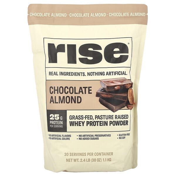 Rise Bar, Whey Protein Powder, Chocolate Almond, 2.4 lb (1.1 kg)