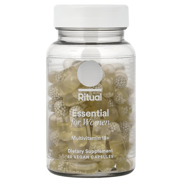 Ritual, Essential for Women, Multivitamin 18+, Mint, 60 Vegan Capsules