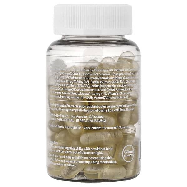 Alternative view of Ritual, Essential for Women, Prenatal Multivitamin, Citrus, 60 Vegan Capsules