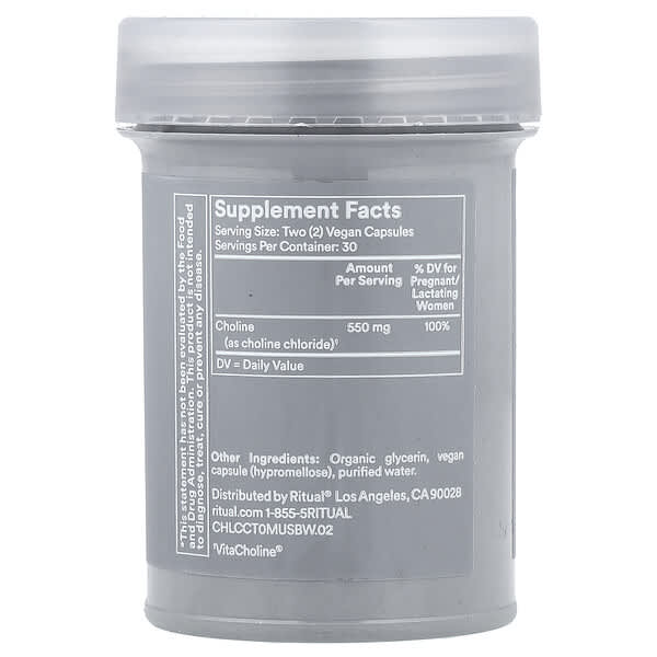 Alternative view of Ritual, Natal Choline, Citrus, 60 Vegan Capsules (275 mg per Capsule)